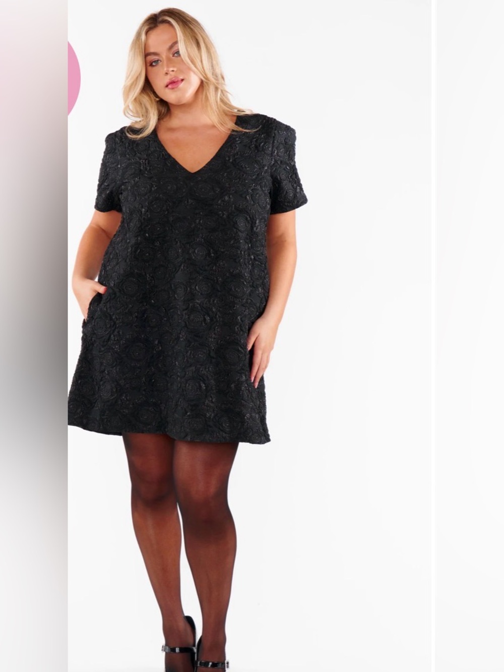 NWT Show Me Your Mumu Jeanette Black Blooms Jacquard Mini Dress Size XL